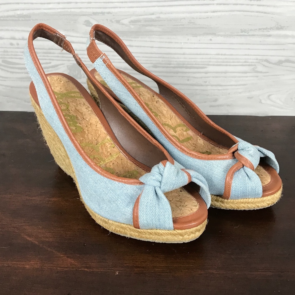Sam Edelman | Toledo Slingback Denim Wedge